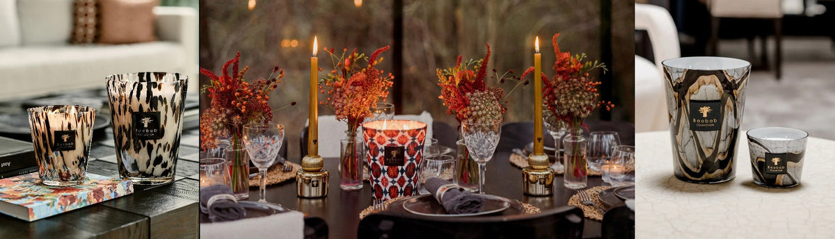 Collage of luxury aromatic candles and diffusers for every room in your home