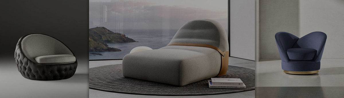 Exclusive lounge chairs and loungers. Available at Spacio retail stores in Mumbai & Kolkata.