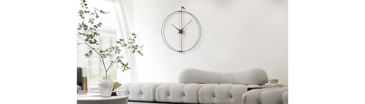 Nomon Barcelona wall clock installation guide featuring the distinctive ring design of the Barcelona clock.