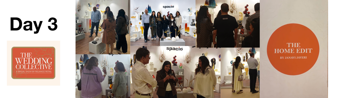 The Wedding Collective Mumbai 2026 Day 3 at The Home Edit featuring Spacio luxury home decor and collectible sculptures