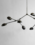 Close up of Drop chandelier Mini in burned black finish from 101 Copenhagen available at Spacio retail stores in Mumbai