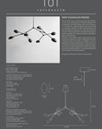 A technical sheet for the Drop Chandelier from 101 Copenhagen