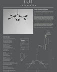 A technical sheet for the Drop Chandelier Mini from 101 Copenhagen