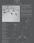 A technical sheet for the Drop Chandelier from 101 Copenhagen