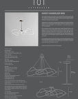 Product information sheet for 101 Copenhagen Ghost Chandelier Mini on a gray background