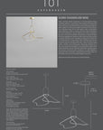 Product description card for Kumo Chandelier Mini by 101 Copenhagen with text and diagrams.
