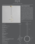 Product description card for Maru Pendant 840 by 101 Copenhagen with pendant image and specifications, available at Spacio retail stores in India.
