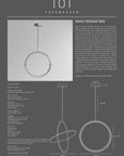 Product information sheet for Maru Pendant D60 by 101 Copenhagen on a gray background