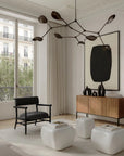 Modern living room with minimal furniture and decor.