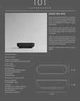 Product information sheet for a Shinju Tray Mini by 101 Copenhagen on a gray background.