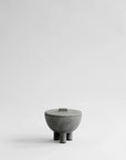 Concrete bowl with lid on a light gray background from 101 Copenhagen at Spacio retail stores in Mumbai & Kolkata.