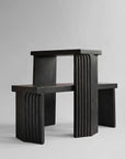 Pair of Fibre concrete and calacatta marble top console from 101 Copenhagen at Spacio retail stores in Mumbai & Kolkata.