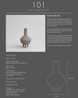 A quirky 101Cph Duck Vase Fat Taupe 213045 with the number 101 on it, inspired by the Copenhagen Duck Vase and the Cobra Arts Movement.