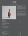 A brochure featuring a captivating picture of the 101Cph Duck Vase Slim Terracotta 213044, showcasing the artistic influence of the Cobra Arts Movement by 101 Copenhagen.