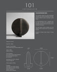 A diagram showing the dimensions of a metal object in the Cobra Arts Movement style with a coffee color, the 101Cph Guggenheim Big Coffee 111219 by 101 Copenhagen.