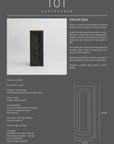 Product information card for a 'Podium Maxi' by 101 Copenhagen with text and dimensions.