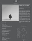 A 101 Copenhagen brand's black and white image of a 101Cph Sphere Bubl Mini Dark Grey 111029 with a dark grey finish.