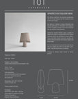 Product description card for a 'Sphere Vase Square Mini' by 101 Copenhagen with product details and dimensions.