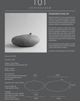 Product information card for a submarine vase fat with dimensions and design details.