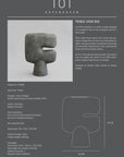 A dark grey concrete sculpture with the number 101 on it, part of the 101Cph Tribal Vase Big Dark Grey 214005 from the brand 101 Copenhagen. Available at Spacio India
