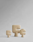 A set of three 101Cph Tribal Vase Mini Sand 221002 by 101 Copenhagen on a grey background. Available at Spacio India