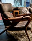 An Agrippa Isadora Lounge Chair with Nordic design in a living room.