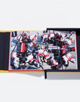 Framed photo of Formula 1 pit stop action with Vodafone branding.