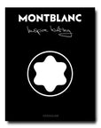 A black and white poster showcasing the exquisite craftsmanship of Assouline Coffee Table Book Montblanc: Inspire Writing.