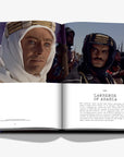 Open page of Assouline Columbia Pictures coffee table book showcasing classic movie Lawrence of Arabia, highlighting Hollywood cinema history