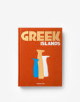 Front view of Assouline's Greek Islands luxury coffee table book highlighting elegant artwork cover design, available at Spacio India.