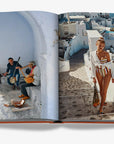 Elegant imagery of musicians and Greek architecture from Assouline's Greek Islands coffee table book, offered at Spacio India.