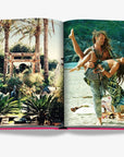 Tropical paradise and passionate dance imagery reflecting Ibiza's free-spirited lifestyle in Assouline Ibiza Bohemia luxury book at Spacio India.