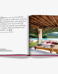 Quote highlighting Ibiza’s beauty and rustic outdoor living space from Ibiza Bohemia by Assouline, luxury travel book available at Spacio India.
