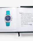 Inspirational Khalil Gibran quote page beside vintage Rolex watch imagery in Assouline luxury coffee table book Impossible Rolex, at Spacio India.
