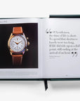 William Shakespeare quote page featured beside a historic Rolex chronograph watch in Assouline Impossible Rolex luxury book from Spacio India.