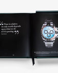 Albert Einstein quote page with Rolex Cosmograph Daytona in Assouline Impossible Rolex luxury coffee table book, shop at Spacio India online.