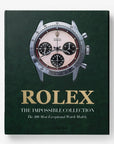 Front view of Assouline’s luxury coffee table book featuring Rolex Daytona watch illustration, offered exclusively by Spacio India.