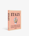 Left side view of A luxurious hardbound Assouline coffee table book, Wine & Travel Italy, featuring Italy’s top vineyards, fine wines, and the art of winemaking.