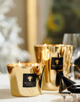 Baobab Aurum Candles styled in a festive dinner setup - premium scented candles at Spacio India