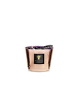 Baobab Stones Lazuli Candle Max 10 in blue and ivory glass, available at Spacio India - luxury scented candle with sea salt and musk fragrance.