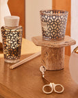 Lifestyle shot of Baobab Gentlemen My First Baobab Gift Set with diffuser and candle arranged in warm-toned interior, perfect for elegant masculine decor, now at Spacio India.
