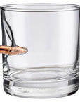 Clear glass tumbler with a bullet on a white background from the American Brand Benshot, available at Spacio retail stores in Mumbai & Kolkata.