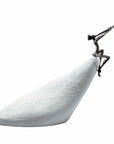 A high-quality sculpture of a woman on a white rock, titled Butzon & Bercker Sculpture Zest For Life II by Butzon Bercker.