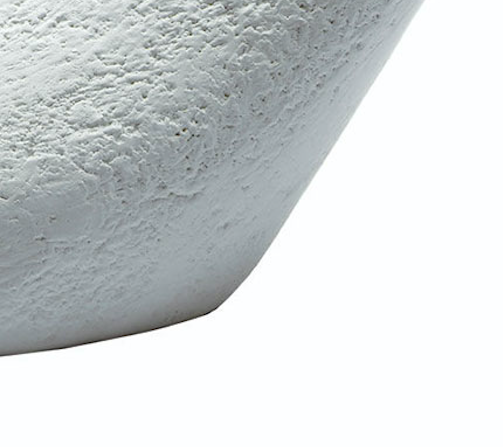A close up of a high-quality white shaped object, the Butzon Bercker Sculpture Zest For Life II by Butzon Bercker.