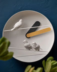 Clock Haoshi Sparrow Round Yellow Gray Spacio India