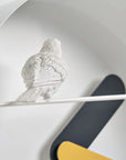 Clock Haoshi Sparrow Round Yellow Gray Spacio India