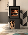 Modivar 5 store corner wood burning fireplace by Dru available at Spacio in Mumbai,