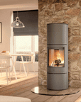Orbe high wood burning fireplace by Dru available at Spacio in India