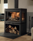 Vidar triple medium store wood burning fireplace by Dru available at Spacio in India.