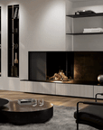 Maestro 60/2 tall indoor gas fireplace by Dru available at Spacio in India